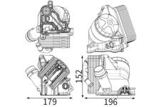 Olejový chladič, motorový olej MAHLE CLC 342 000S