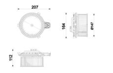 vnitřní ventilátor MAHLE AB 491 000P
