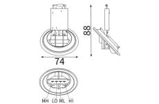 Odpor, vnitřní tlakový ventilátor MAHLE ABR 39 000S