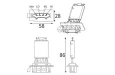 Odpor, vnitřní tlakový ventilátor MAHLE ABR 98 001S