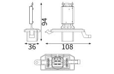 Odpor, vnitřní tlakový ventilátor MAHLE ABR 104 000S
