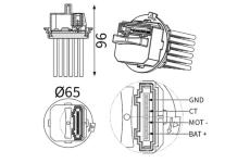 Regulace, vnitrni ventilace MAHLE ABR 207 000S