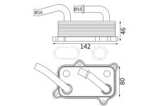 Olejový chladič, motorový olej MAHLE CLC 24 000S