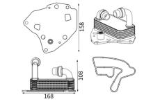 Olejový chladič, motorový olej MAHLE CLC 419 000S