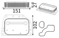 Olejový chladič, motorový olej MAHLE CLC 420 000S