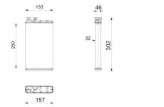Výměník tepla, vnitřní vytápění MAHLE AH 310 000P