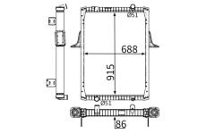 Chladič, chlazení motoru MAHLE CR 2090 000S