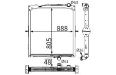 Chladič, chlazení motoru MAHLE CR 2092 000S
