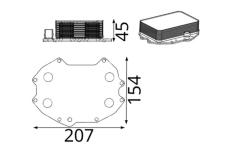 Olejový chladič, motorový olej MAHLE CLC 425 000S