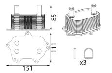 Olejový chladič, motorový olej MAHLE CLC 430 000S