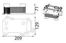 Olejový chladič, motorový olej MAHLE CLC 433 000S