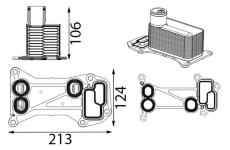 Olejový chladič, motorový olej MAHLE CLC 437 000S