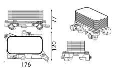 Chladič oleje, automatická převodovka MAHLE CLC 445 000S