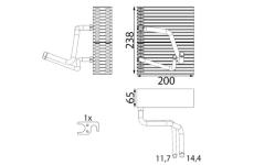 Výparník, klimatizace MAHLE AE 287 000S
