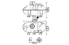 Vyrovnávací nádoba, chladicí kapalina MAHLE CRT 335 000S