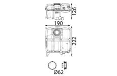 Vyrovnávacia nádobka chladiacej kvapaliny MAHLE CRT 340 000S