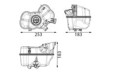 Vyrovnávací nádoba, chladicí kapalina MAHLE CRT 349 000S