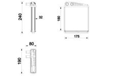 Výměník tepla, vnitřní vytápění MAHLE AH 384 000P