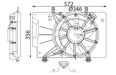 Ventilátor chladenia motora MAHLE CFF 739 000S