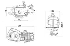 Olejový chladič, motorový olej MAHLE CLC 355 001S