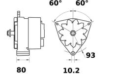 generátor MAHLE ORIGINAL MG 493