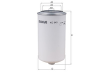 palivovy filtr MAHLE ORIGINAL KC 543