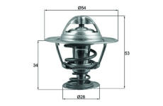 Termostat, chladivo MAHLE ORIGINAL TX 203 88D