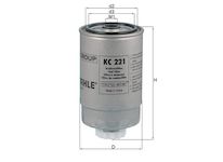 palivovy filtr MAHLE ORIGINAL KC 221