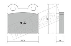 Sada brzdových destiček, kotoučová brzda fri.tech. 002.0
