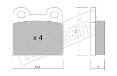 Sada brzdových destiček, kotoučová brzda fri.tech. 002.1