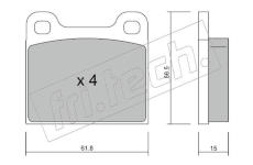 Sada brzdových destiček, kotoučová brzda fri.tech. 003.0