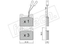Sada brzdových destiček, kotoučová brzda fri.tech. 003.1