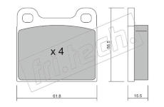 Sada brzdových destiček, kotoučová brzda fri.tech. 003.4