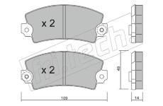 Sada brzdových destiček, kotoučová brzda fri.tech. 005.1