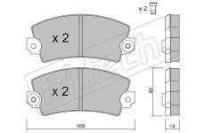 Sada brzdových destiček, kotoučová brzda fri.tech. 005.5