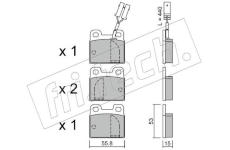 Sada brzdových destiček, kotoučová brzda fri.tech. 010.1