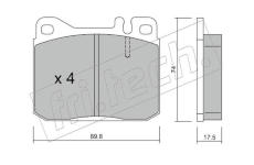 Sada brzdových destiček, kotoučová brzda fri.tech. 013.1