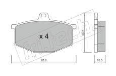 Sada brzdových destiček, kotoučová brzda fri.tech. 014.0