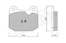 Sada brzdových destiček, kotoučová brzda fri.tech. 015.3