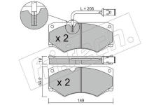 Sada brzdových destiček, kotoučová brzda fri.tech. 016.2
