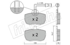 Sada brzdových destiček, kotoučová brzda fri.tech. 018.1