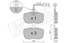 Sada brzdových destiček, kotoučová brzda fri.tech. 018.5