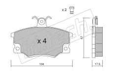 Sada brzdových destiček, kotoučová brzda fri.tech. 032.1