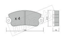 Sada brzdových destiček, kotoučová brzda fri.tech. 035.0