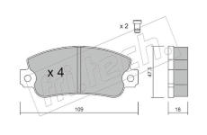 Sada brzdových destiček, kotoučová brzda fri.tech. 035.1