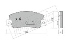 Sada brzdových destiček, kotoučová brzda fri.tech. 037.0