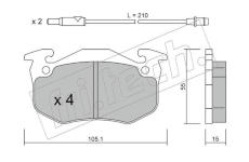 Sada brzdových destiček, kotoučová brzda fri.tech. 038.2