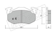 Sada brzdových destiček, kotoučová brzda fri.tech. 038.5