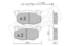Sada brzdových destiček, kotoučová brzda fri.tech. 039.2