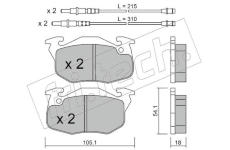 Sada brzdových destiček, kotoučová brzda fri.tech. 039.4